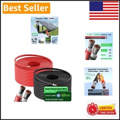Professional 50FT 10AWG Solar Wire Kit for Off-Grid Systems – Safe & Reliable