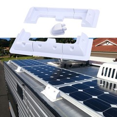 Adjustable White ABS Solar Panel Mounting Brackets for Caravan RV Boat