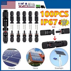 5-100Pcs Male Female Wire Cable Connector Set Solar Panel Waterproof Connectors