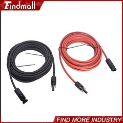 Findmall 1 Pair 10AWG 25 Feet Solar Panel Extension Cable Wire Connector