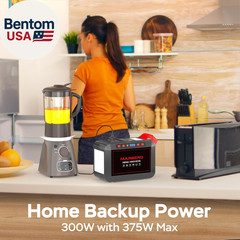 Portable Power Station 300W 237Wh Camping Solar Generator Backup Lithium Batter
