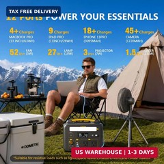 VTOMAN Jump 600X Portable Power Station 600W, 299Wh LiFePO4 Battery | 1200W Surg