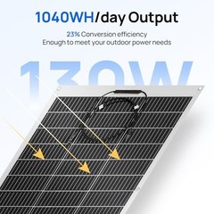 Waterproof Monocrystalline Lightweight Solar Panel 2pcs 130 Watt (260W) 2*130W