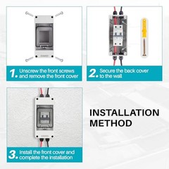 Solar Panel Disconnect Switch 50A 400V DC/AC PV Disconnect Box Outdoor 50 Amps