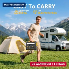VTOMAN Jump 600X Portable Power Station 600W, 299Wh LiFePO4 Battery | 1200W Surg