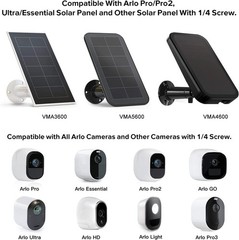 2Pack Gutter Mount Compatible with Arlo Essential Solar Panel, Arlo Pro 5S/Pr…