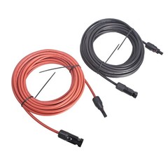 High Quality 12 AWG 20 FT Black + Red Solar Panel Extension Cable Wire Connector
