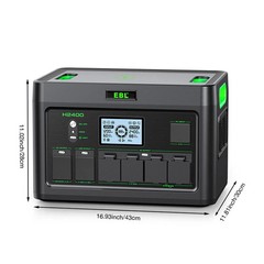 2400W 1843.2Wh Portable Power Station Solar Generator RV LiFePO4 Backup Battery