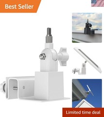 Universal Solar Panel Gutter Mount – No-Drill 360° Swivel for Smart Security