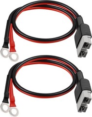 2PCS 50A Anderson Style Connector to O Ring Cable 2FT 10AWG Battery Quick Connec
