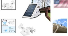 Outdoor Solar Panel Gutter Mount Adjustable Angle White Aluminum Alloy Bracket