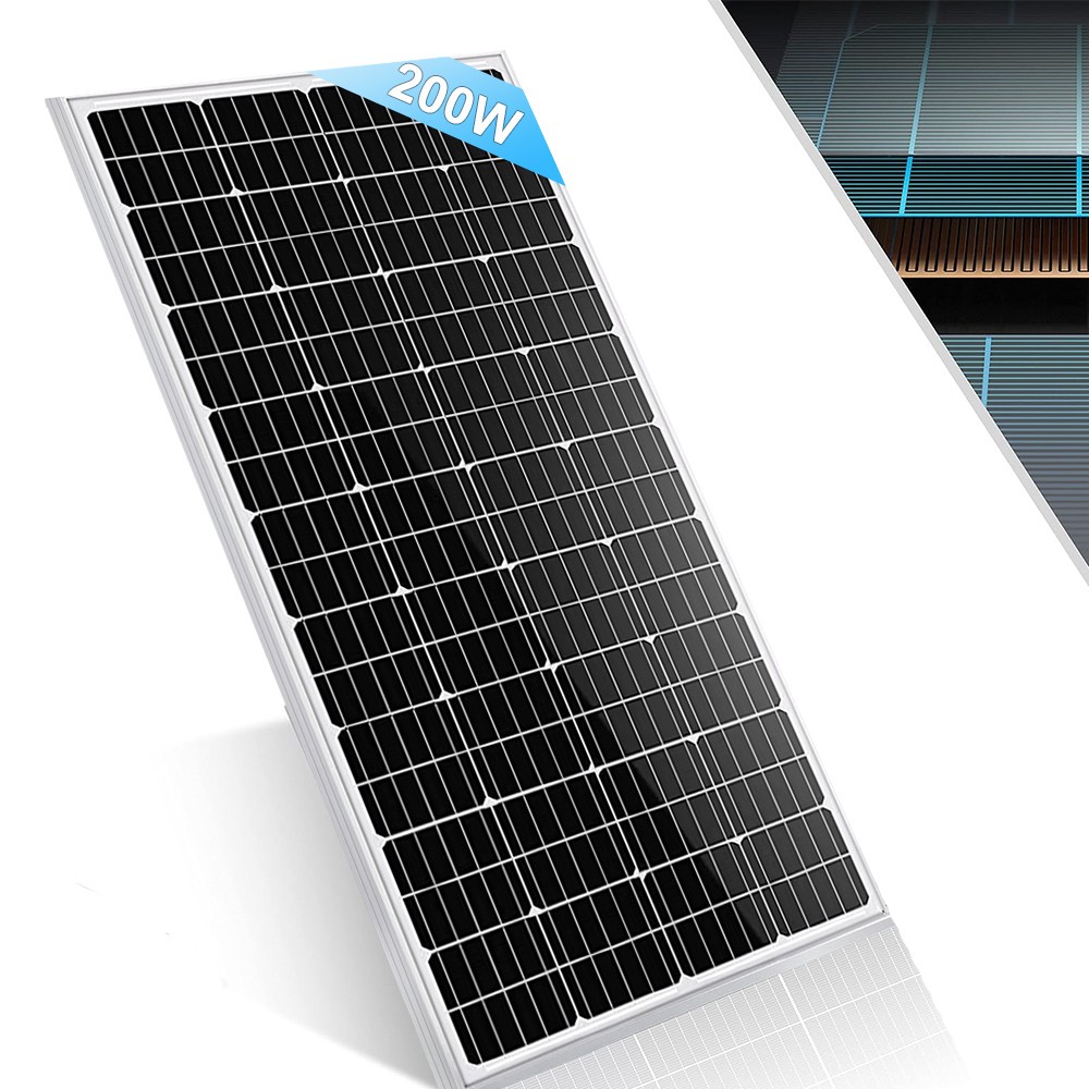 200 Watt Solar Panels 12 Volt Mono PV Module Power Charger for RV Marine Rooftop