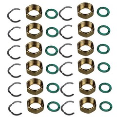 10er Set Solar Screw Set DN12,DN16,DN20,DN25 Corrugated Pipe Stainless Steel