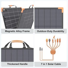 MHPOWOS 100W 200W Portable Solar Panel Bifacial for Jackery Explorer 1000 v2