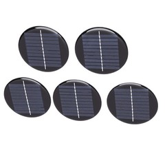 5pcs Round Solar Panel Compact Reliable Energy For DIY Projects Easy To Use