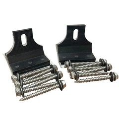 Lot of 2 New Open Box Black Butyl Feet Solar Panel Mounting Hardware w Screws