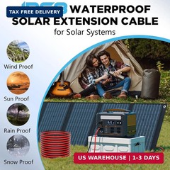 10AWG Solar Wire, Solar Cable 50Ft, Solar Extension Cable, Solar Panel Wire, 10