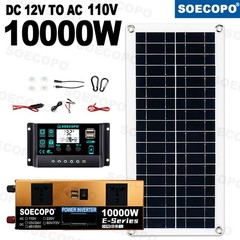 10000W Power Inverter Solar Generator With 200W Solar Panel Home Complete Set6B