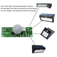 1 Pcs 3.7V Soldered Infrared Human Body Induction Solar Light Circuit Board New