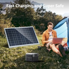 30W Solar Panel +100A Controller w/ Aluminum Frame Cell Photovoltaic Charger