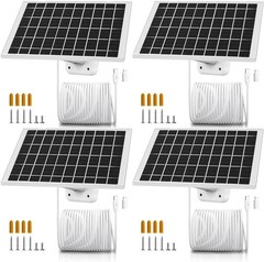 4 Pack 7W Solar Panel Charger for Arlo Essential 2K Outdoor 2nd Gen 3rd, Essenti