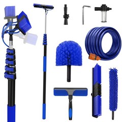 30FT Reach Solar Panel Cleaning Brush Kit with 5-24FT Telescoping Pole, 40FT …