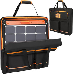 Solar Panel Storage Bag with Orange Lining, Deepened Opening, Zipper with Pull a