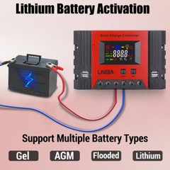5200W 100A Auto Solar Charge Controller LCD Display Current PWM Controller 4 USB