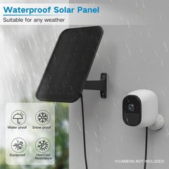 3.2W Solar Panel for Security Camera Compatible with Arlo Pro/Pro 2, Waterpro…