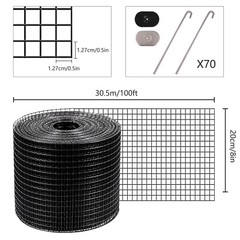 100ft Solar Panel Wire Mesh Roll & clip kit – Pigeon Bird Proofing Guard kit new