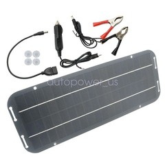 30W Solar Panel 12V Trickle Charger Battery Charger Kit Maintainer Boat Car 5x