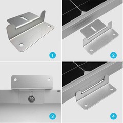 4 Sets of Solar Panel Mounting Z Brackets Lightweight Aluminum Corrosion-Free…