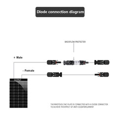 Solar DC Diode PV Plug Waterproof Connector for Solar PV System Solar Panel Para