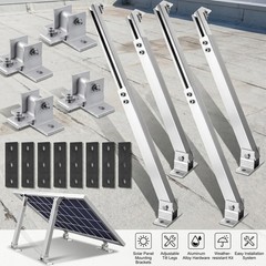 2 Pack 36-68cm Solar Panel Tilt Mount Brackets Adjustable for Roof RV Ground
