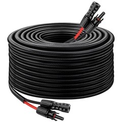 50FT 8AWG Solar Extension Cable Waterproof Connectors