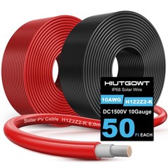 10AWG Solar Wire, Solar Cable 50Ft, Solar Extension Cable, Solar Panel Wire, …