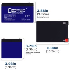 Mighty Max 12V 12AH GEL F2 Battery Compatible with Solar Power Banks – 4 Pack