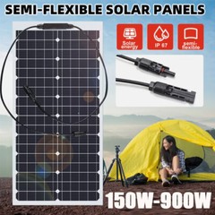 150W-900W Flexible Solar Panel 18V Mono Home RV Rooftop Camping Off-Grid Power