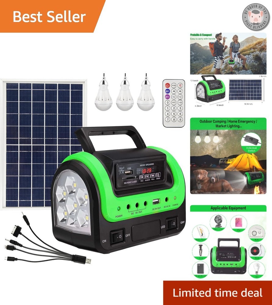 Compact 5W Solar Power Station with Charging Options for Outdoor Adventures