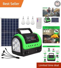 Compact 5W Solar Power Station with Charging Options for Outdoor Adventures