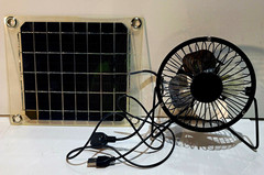 Portable Greenhouse 5V DC Solar Panel Kit w/ USB Output & Mini Fan