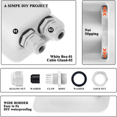 Weatherproof ABS Solar Double Cable Entry Gland | for All Cable Types 2Mm² to 6M