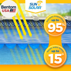 Blue 16 Ft X 32 Ft Rectangle Solar Cover | 1200 Series | Heat Retaining Blanket