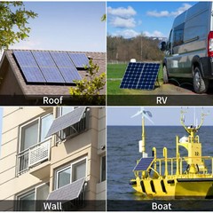 Solar Panel Mounting Brackets Kit System Aluminum Adjustable For Roof RV Boat