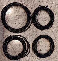 Solar Panel Wire 80 ft total – 4 bundles of 20 ft, Black 10 AWG Grape Solar