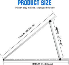 45-Inch Aluminum Solar Mounting Brackets – Adjustable for Various Applications