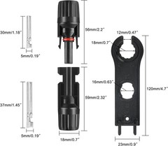 12PCS Solar Panel Connectors MC4 Male Female Waterproof 1000V 30A