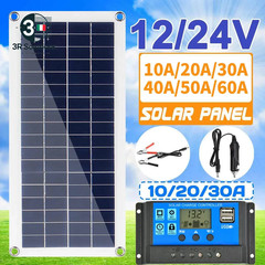 Solar Panel 12V Solar Cell 60A Controller Solar Panel for RV Phone