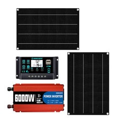 6000W Solar Kit DC12V-AC 110V/220V Inverter + 2pcs Solar Panels+ 100A Controller