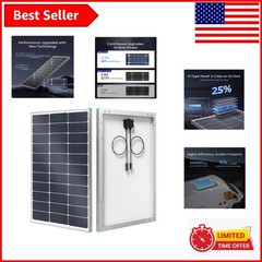 Durable 100 Watt Solar Panel with 16BB Cells – Perfect for Marine & Rooftop Use